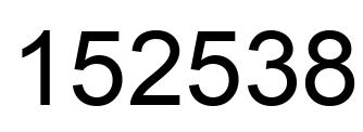 Number 152538 black image