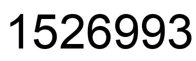 Number 1526993 black image