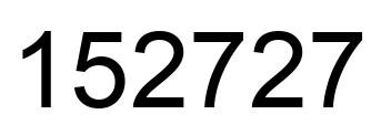 Number 152727 black image