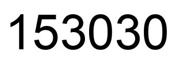 Número 153030 imagen negro