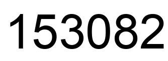 Number 153082 black image