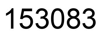 Número 153083 imagen negro