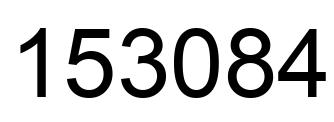 Número 153084 imagen negro