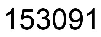 Number 153091 black image