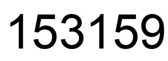 Number 153159 black image