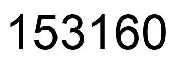 Number 153160 black image