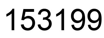 Number 153199 black image