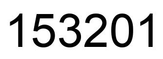 Número 153201 imagen negro