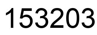 Number 153203 black image