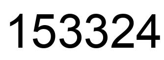 Número 153324 imagen negro