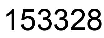 Number 153328 black image