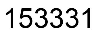 Número 153331 imagen negro