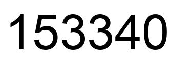 Número 153340 imagen negro