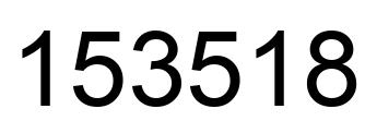 Number 153518 black image