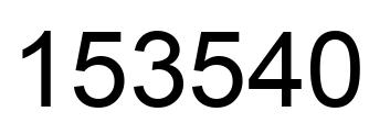 Número 153540 imagen negro