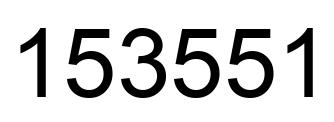 Number 153551 black image
