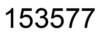 Number 153577 black image