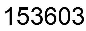 Number 153603 black image