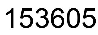 Number 153605 black image