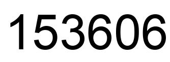 Number 153606 black image