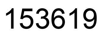 Número 153619 imagen negro
