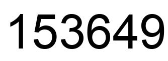 Number 153649 black image