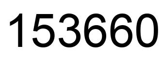 Number 153660 black image