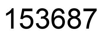 Number 153687 black image