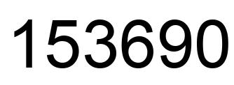 Number 153690 black image