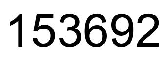Number 153692 black image