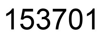 Number 153701 black image