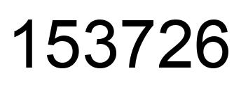 Number 153726 black image