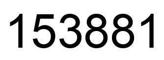 Number 153881 black image