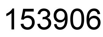 Number 153906 black image