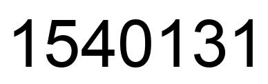 Number 1540131 black image