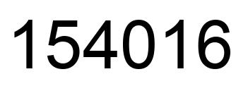 Number 154016 black image