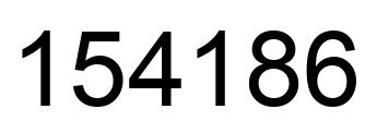 Number 154186 black image