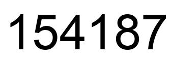 Number 154187 black image