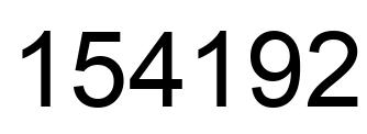 Número 154192 imagen negro