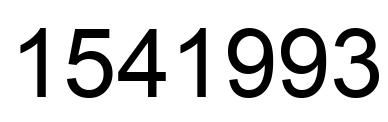 Number 1541993 black image