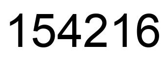 Número 154216 imagen negro