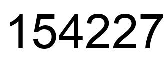 Number 154227 black image