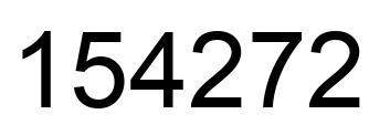 Number 154272 black image