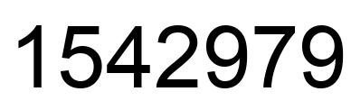Number 1542979 black image