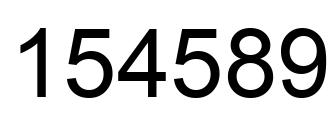 Number 154589 black image