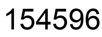 Number 154596 black image