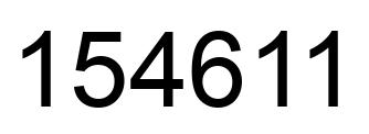 Number 154611 black image