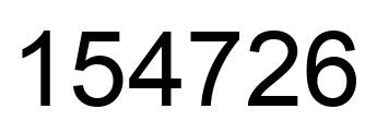 Number 154726 black image