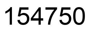 Number 154750 black image