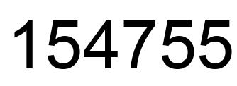 Number 154755 black image
